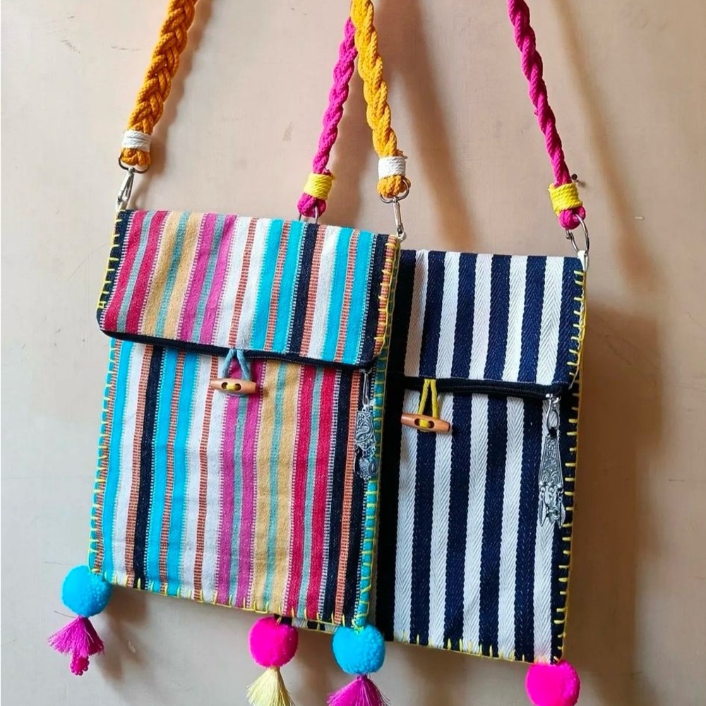 Adorable boho glam crossbody bags handmade in India!